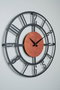 Wallity Reloj de Pared Decorativo Negro y Naranja